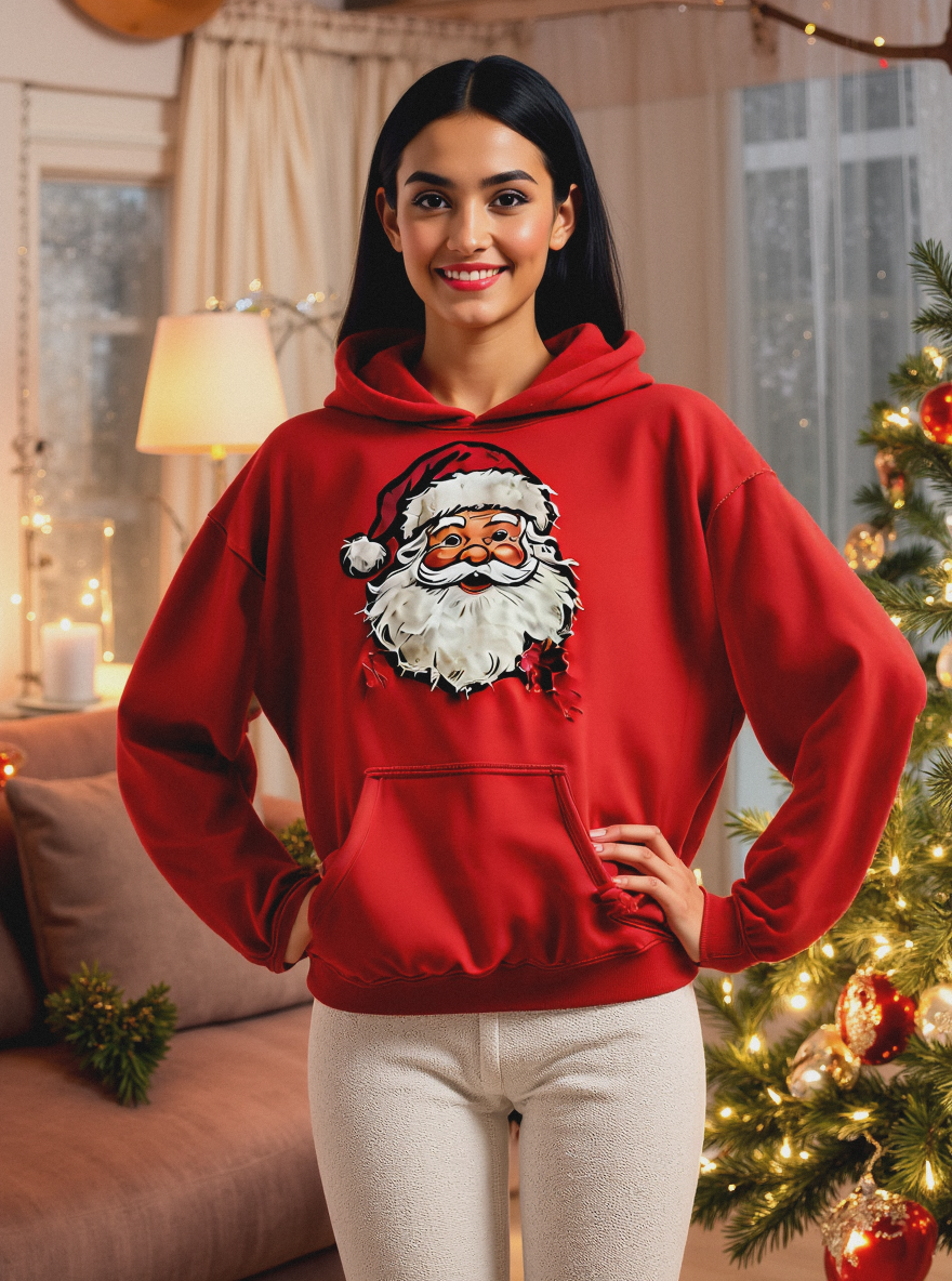 Hoodie femme Père Noël